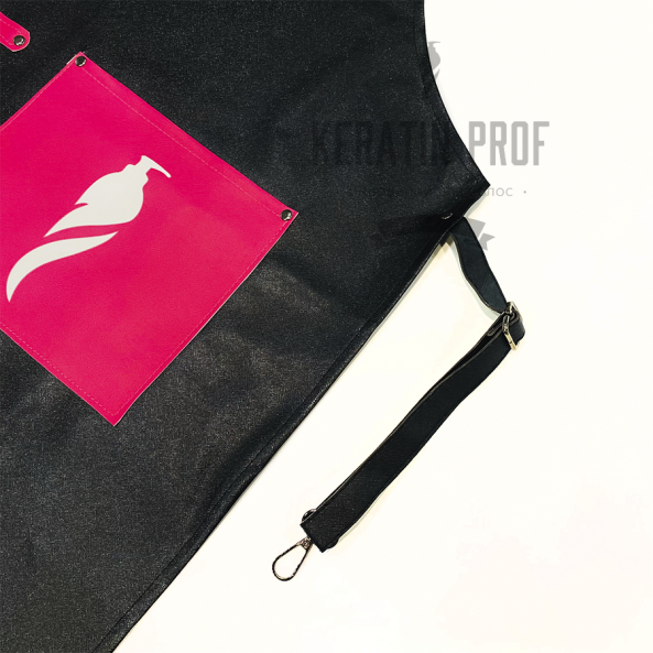 Фартук Технолога Черный / Розовый