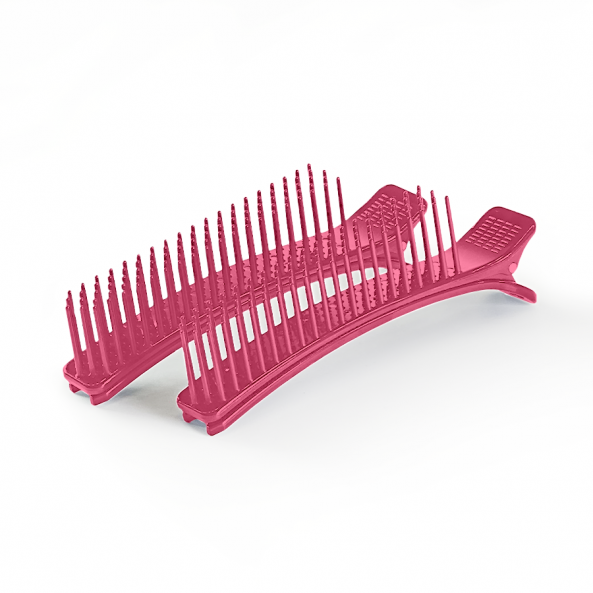 Зажимы пластиковые с зубчиками Keratin Tools Коралловые 2 шт