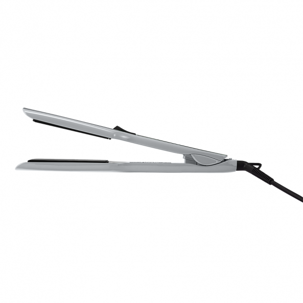 Утюжок MZ Titanium 2.0 серебристый, черные пластины, глянец